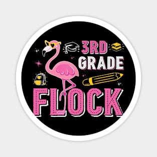 3rd Grade Flock Flamingo Cute Back To School Gifts for Girls Magnet